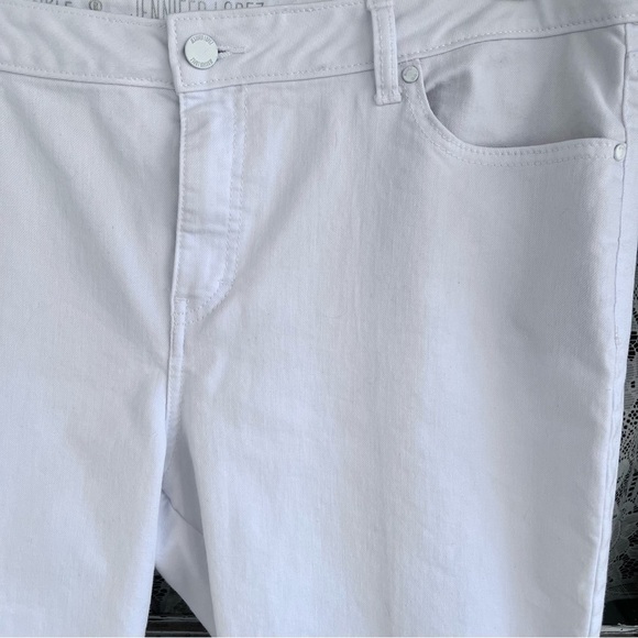 Sexy Jennifer Lopez White Lace Up White Mid-Rise 5 Pocket Jeans Women’s Plus … - Picture 6 of 10